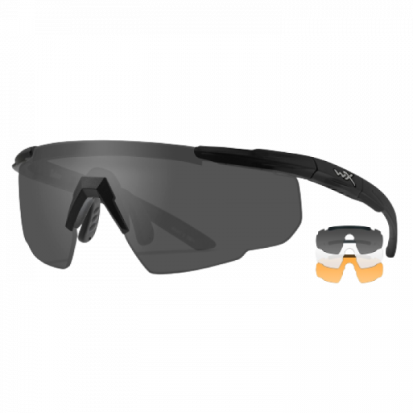 Очки защитные Wiley X Saber Advaced (Frame: Matte Black, Lens: Clear + Grey + Rust), 308