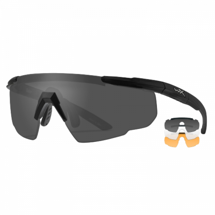 Очки защитные Wiley X Saber Advaced (Frame: Matte Black, Lens: Clear + Grey + Rust), 308