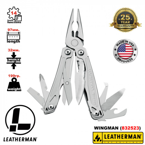 Мультитул с плоскогубцами LEATHERMAN Wingman