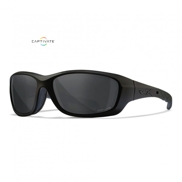 Баллистические очки с поляризацией и защитой от осколков Wiley X Gravity Matte Black (CAPTIVATE Polarized Grey)