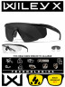 Тактические очки для стрельбы с баллистической защитой WILEYX Saber Advanced Matte Black (Clear-Grey)