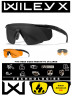Тактические очки для стрельбы с баллистической защитой WILEYX Saber Advanced Matte Black (Grey-Rust)