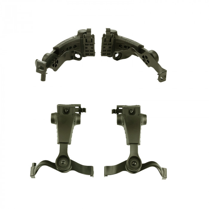Крепление для наушников EARMOR Plus M16A на шлем (чебурашка) зеленые