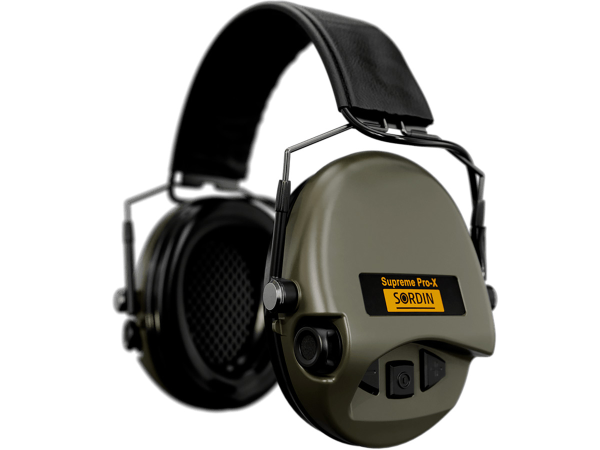 Наушники активные Sordin (MSA) Supreme Pro-X Slim, хаки, оголовье-кожа (74302-X/L), 74302-X/L