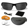 Баллистические очки для тактической стрельбы Wiley X Saint Matte Black (Clear-Grey-Rust)