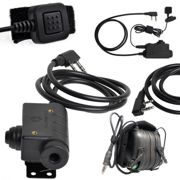 Кнопка PTT EARMOR M52 для подключения гарнитуры и наушников к рации